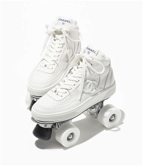 chanel rollerskates price|Chanel black and white sneakers.